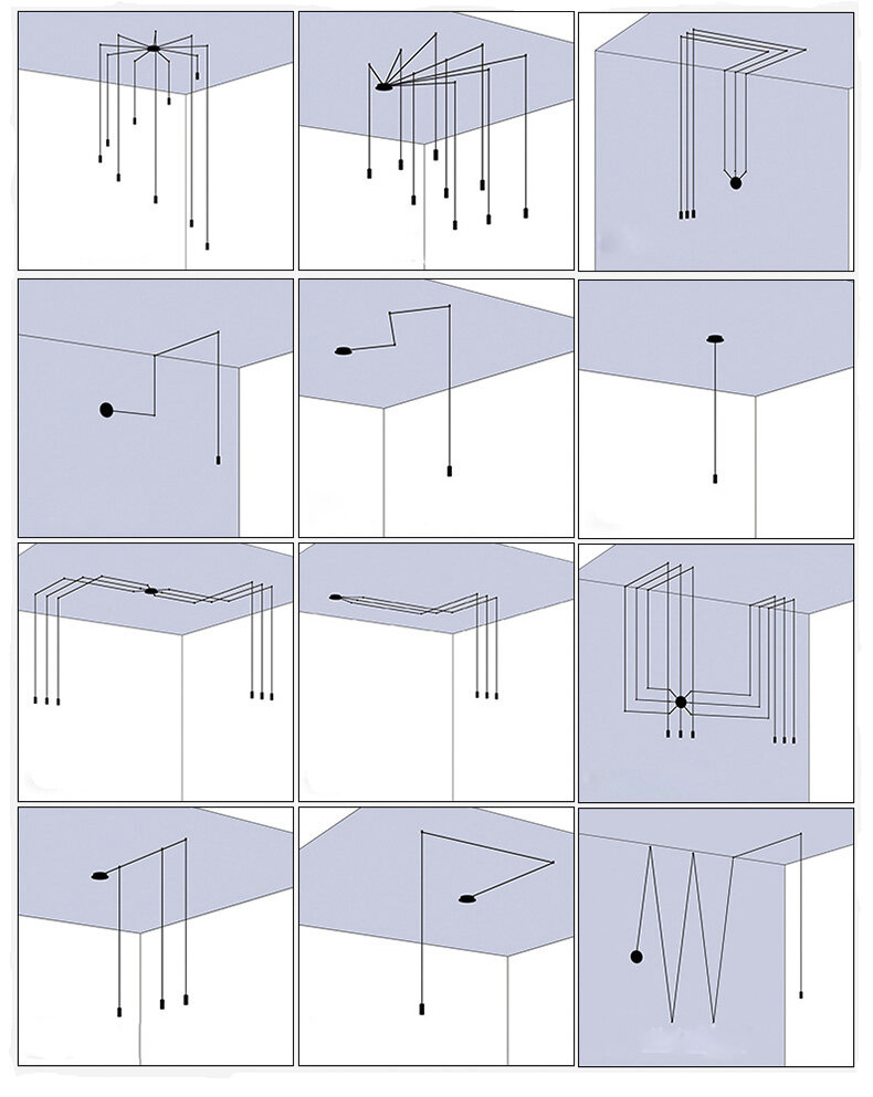 Idée montage lampe suspension Nebula